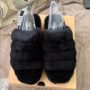 UGG Black Women's Fluff Yeah Slide